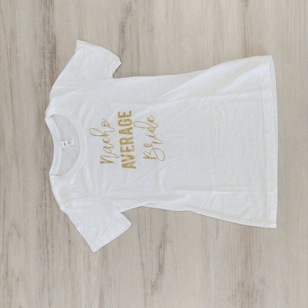 White 'Nacho Average Bride' T-Shirt - Size S - Picture 1 of 4